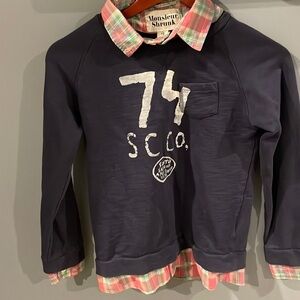 Scotch Shrunk Scotch & Soda sweatshirt with fake button down layered preppy look